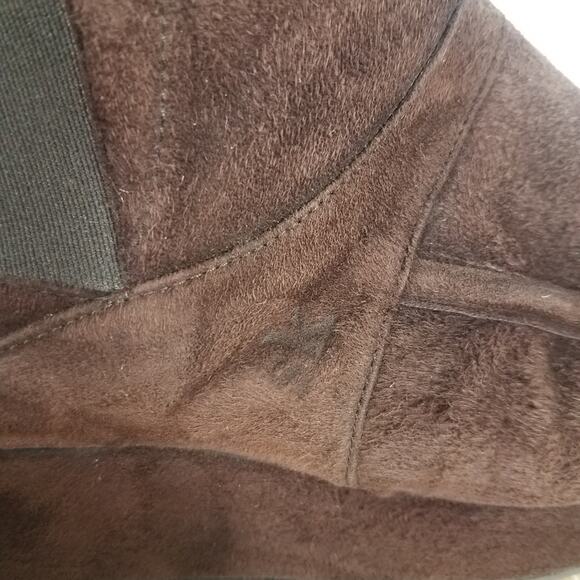 Stephane Kelian | Brown Suede Ankle Boots Platform 9.5 Slip On - Picture 6 of 11